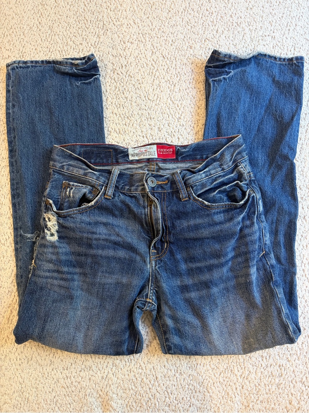 2009 Aeropostale Men's Blue slim Bootcut Jeans
